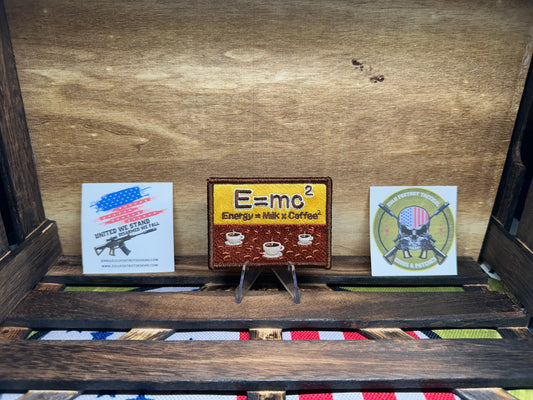 Coffee Milk & Coffee Velcro Morale Patch, E=MC2
