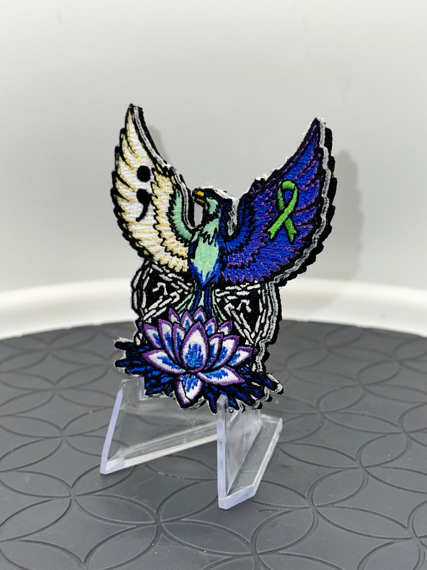 Phoenix Rising Mental Health Awareness Embroidered Patch