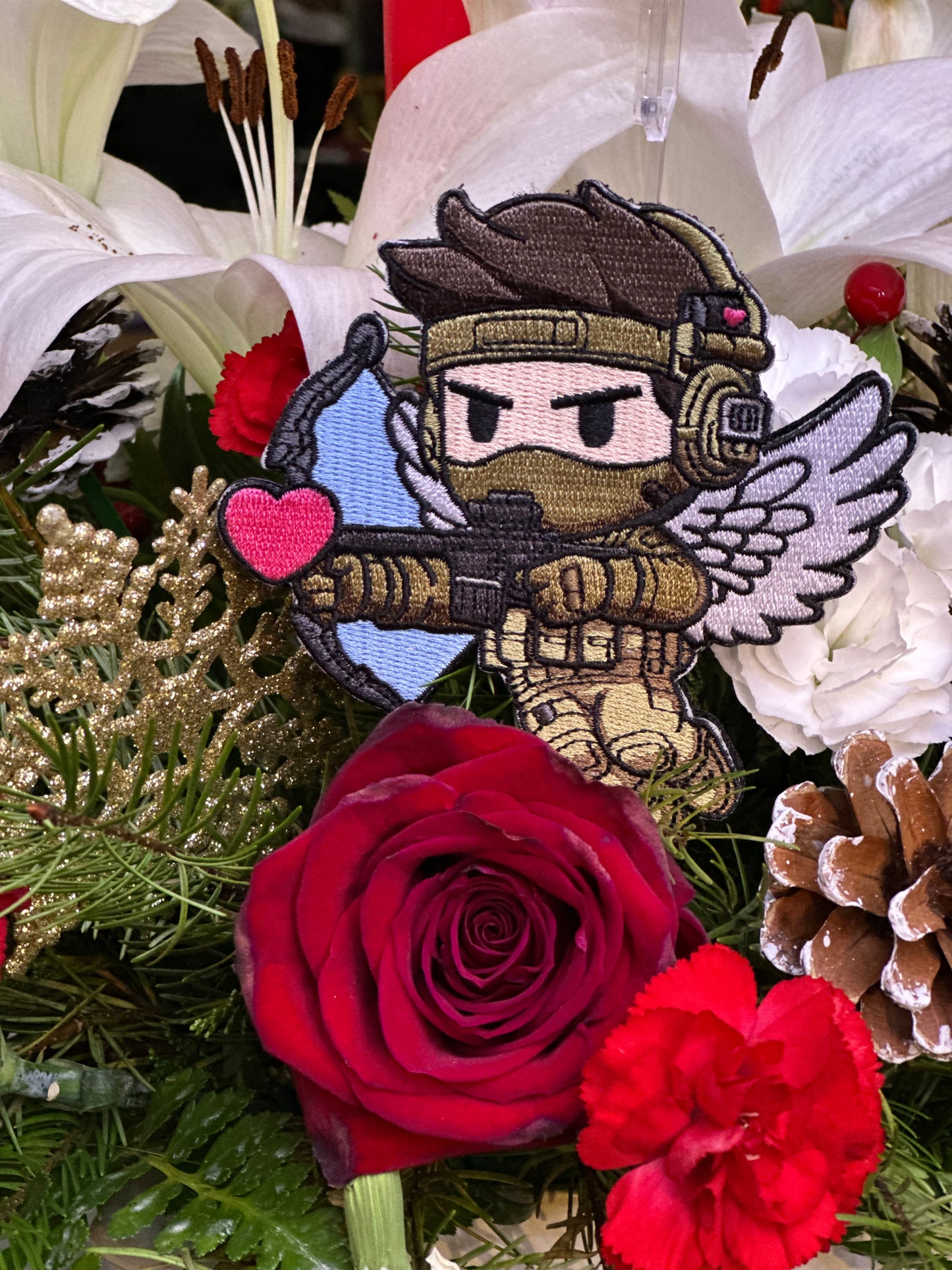 Tactical Cupid Morale Patch, Velcro Valentines Day Patch