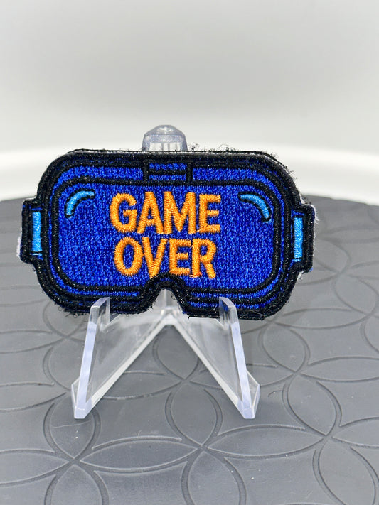 "Game Over" VR Goggles Patch | Embroidered Gamer Patch