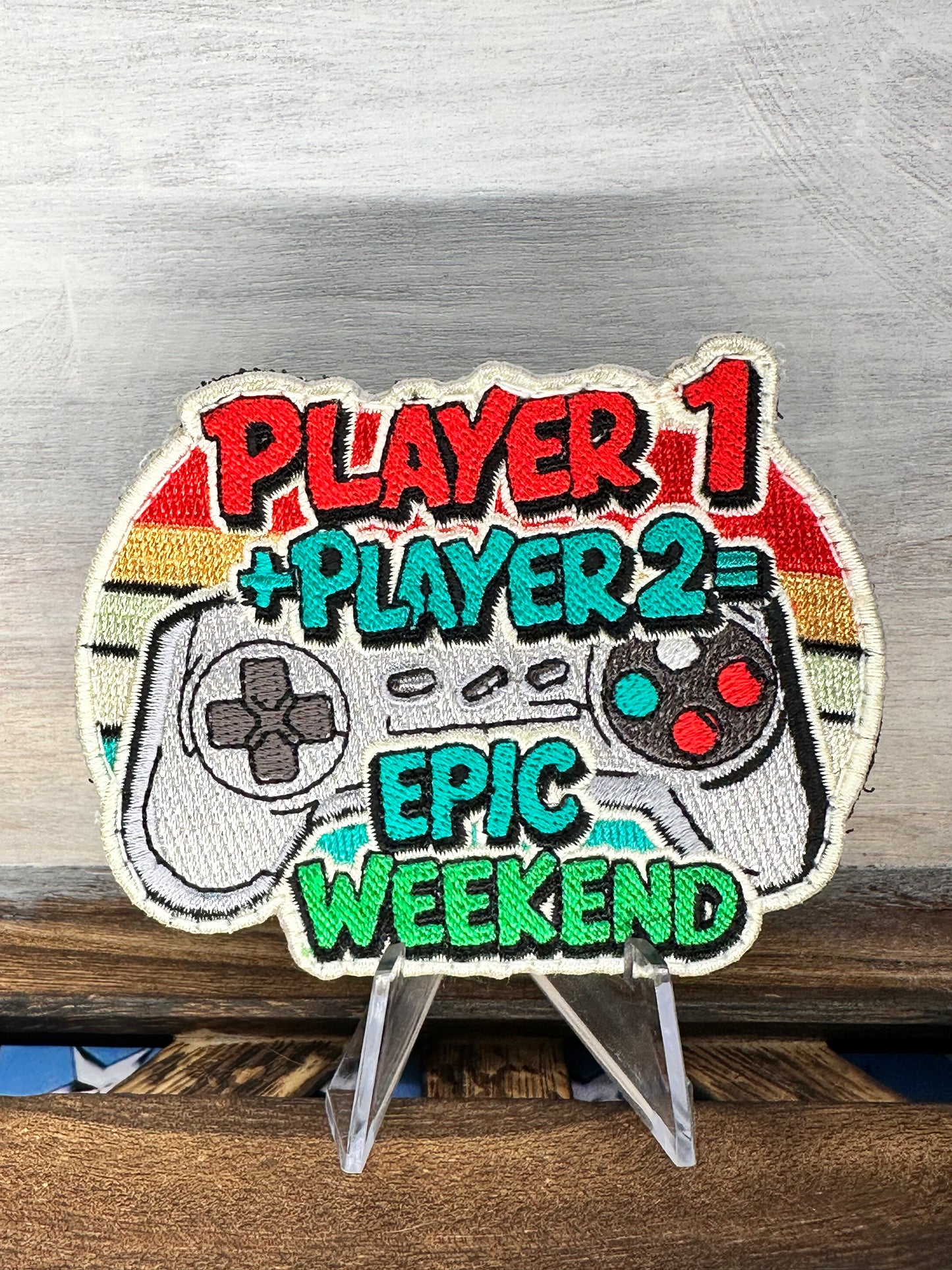EPIC WEEKEND GAMING PATCH - Retro Gaming, Educational, Hook & Loop