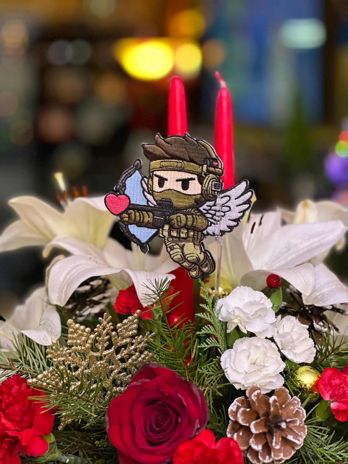 Tactical Cupid Morale Patch, Velcro Valentines Day Patch