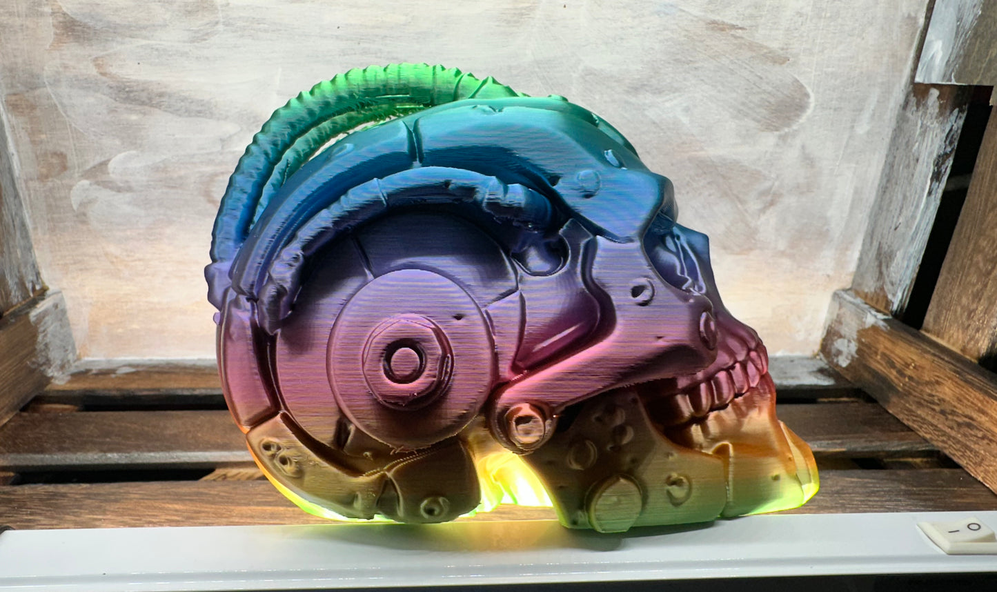 3D PRINTED MULTI COLOR CYBER SKULL