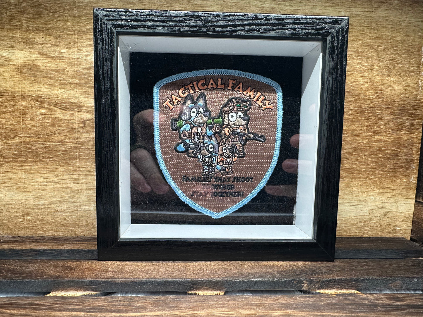 Shadow Box Patch Display - Loop Lined, Velcro, Military, Morale Patches - Patch in the image is not included