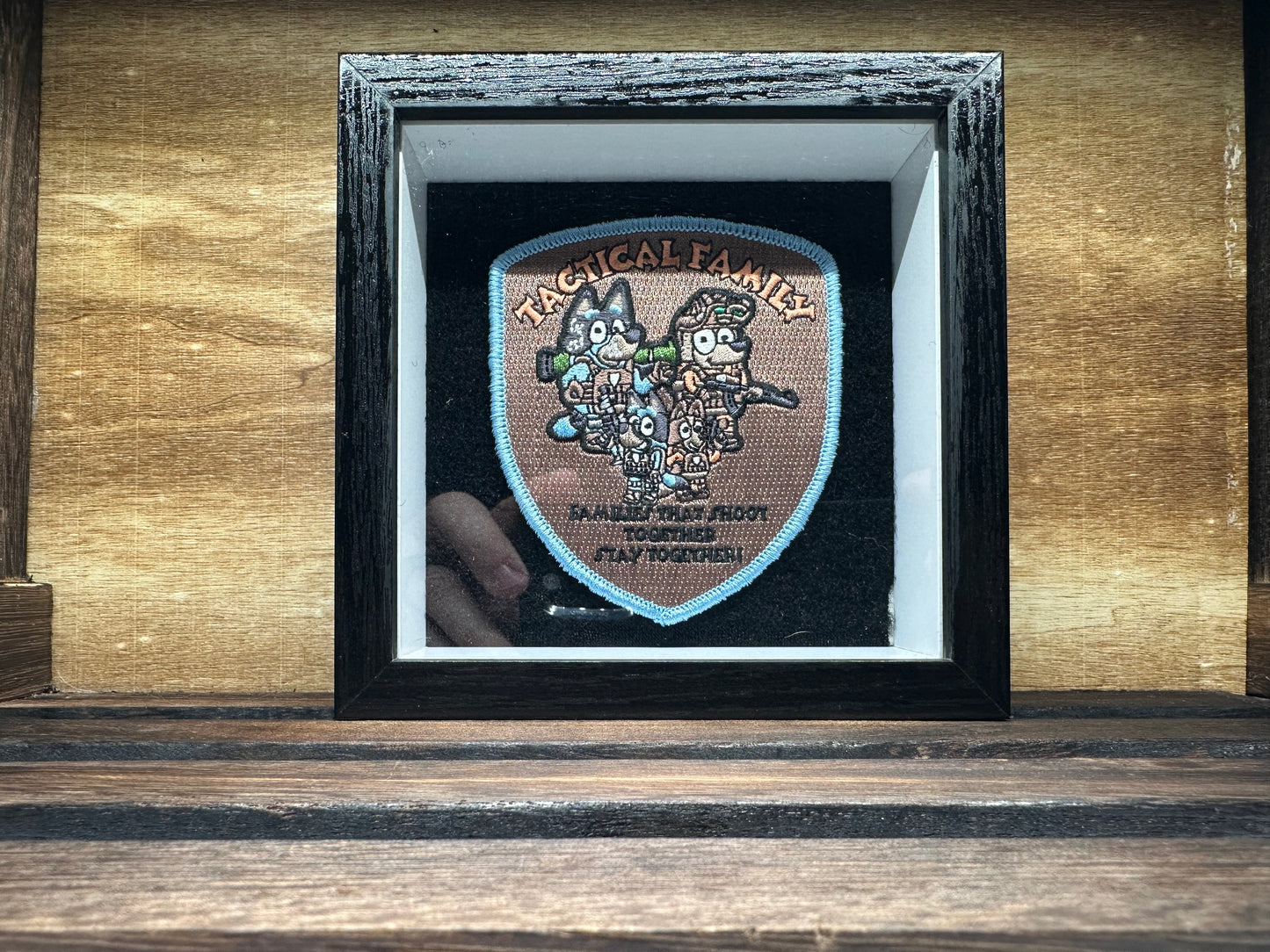 Shadow Box Patch Display - Loop Lined, Velcro, Military, Morale Patches - Patch in the image is not included