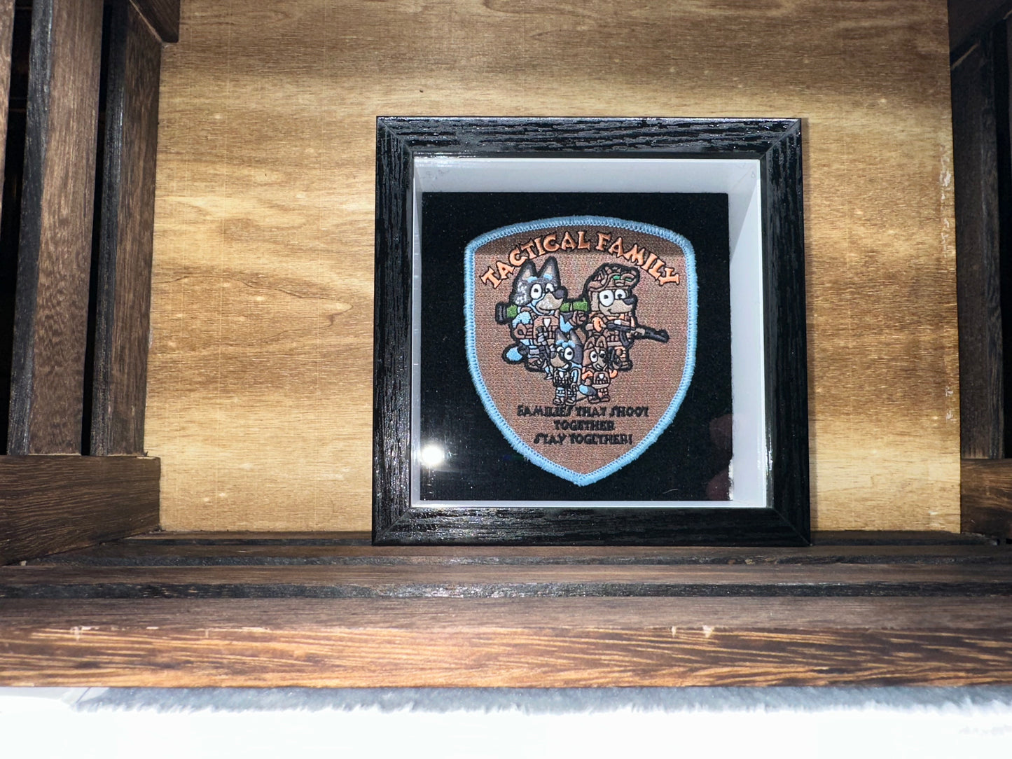 Shadow Box Patch Display - Loop Lined, Velcro, Military, Morale Patches - Patch in the image is not included