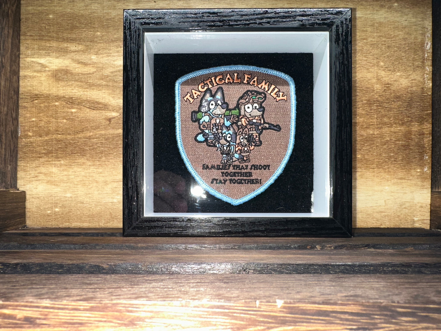 Shadow Box Patch Display - Loop Lined, Velcro, Military, Morale Patches - Patch in the image is not included