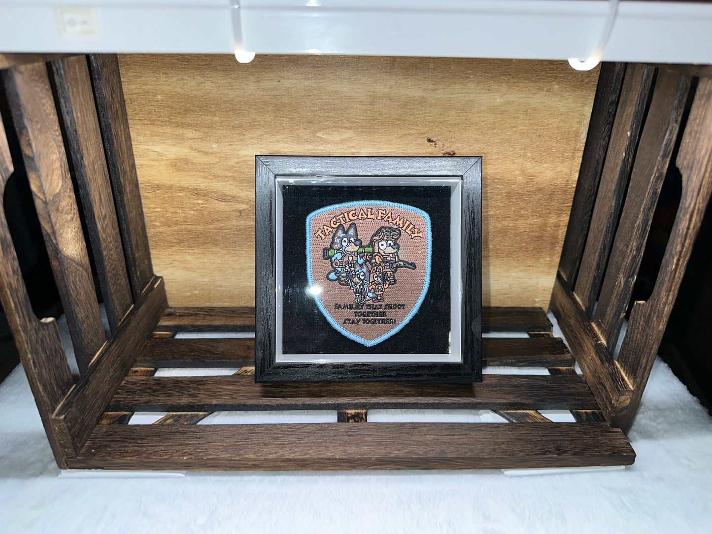 Shadow Box Patch Display - Loop Lined, Velcro, Military, Morale Patches - Patch in the image is not included
