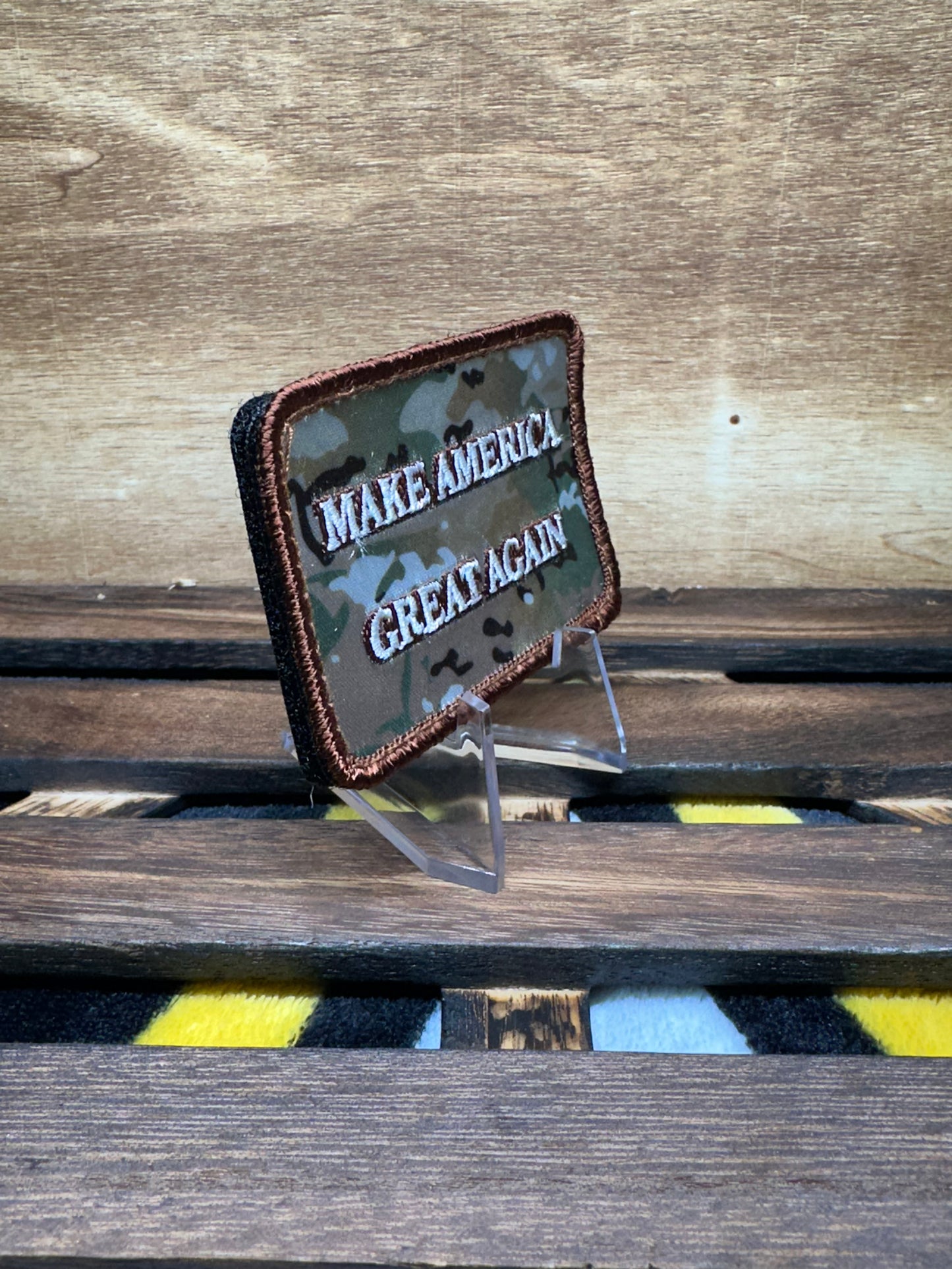 OCP Make America Great Again Velcro Patch, Embroidered Text 3x2 Inch