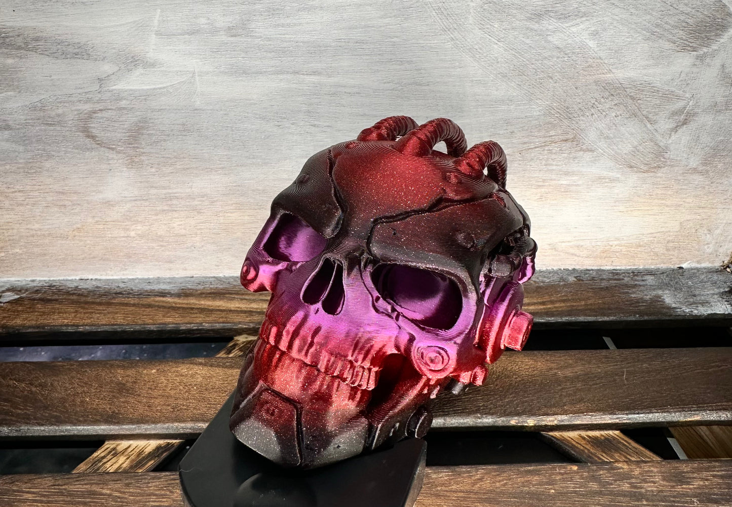 3D PRINTED MULTI COLOR CYBER SKULL