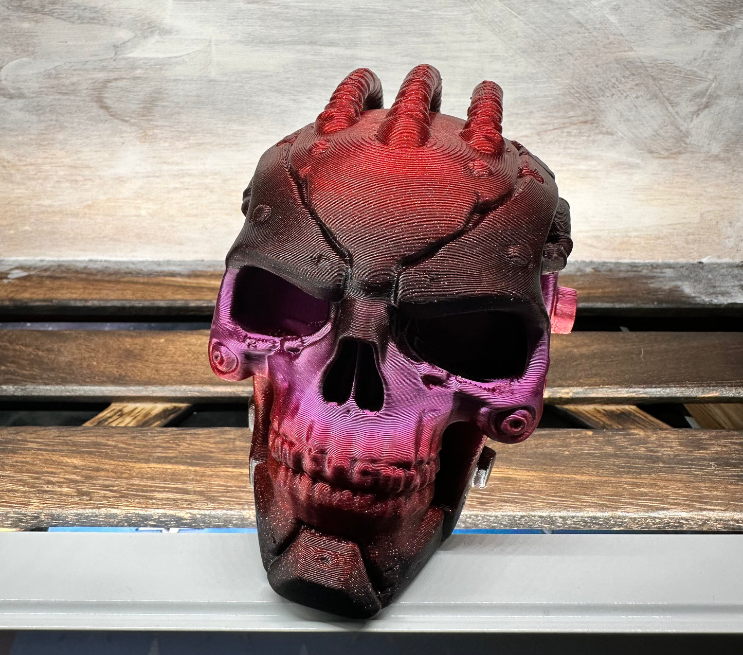 3D PRINTED MULTI COLOR CYBER SKULL