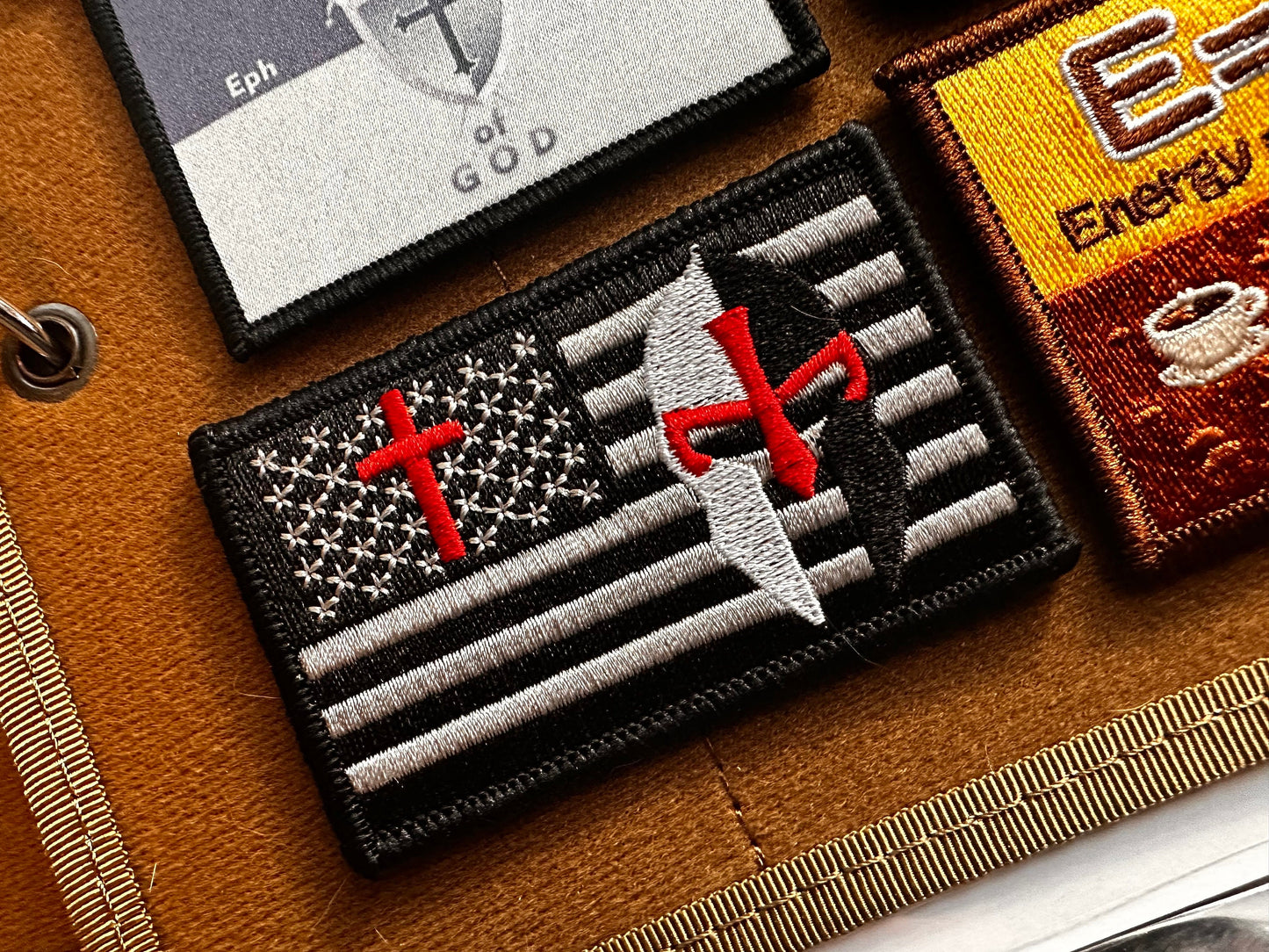 Christian Faith Patch, Christian Morale Patch, American Cross Flag, Christian Gift, Bible Verse, Jesus Patch, Cross, Christian Bikers
