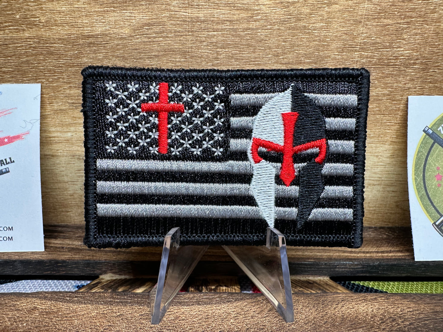 American & Cross Flag morale patch.