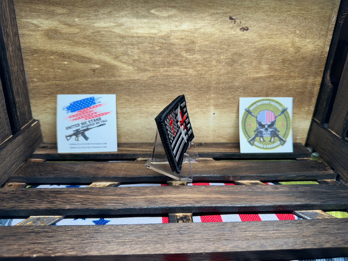 American & Cross Flag morale patch.