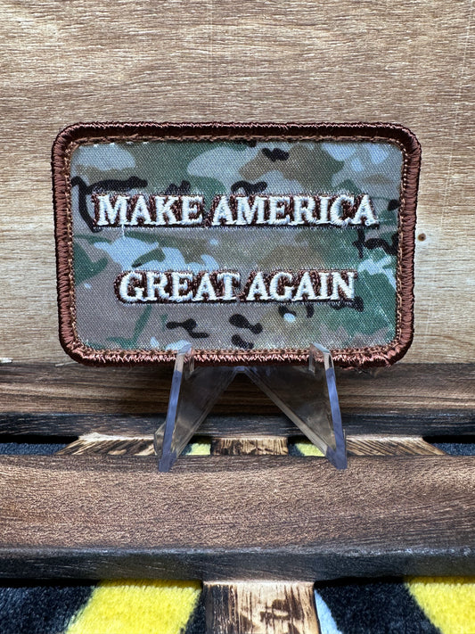 OCP Make America Great Again Velcro Patch, Embroidered Text 3x2 Inch