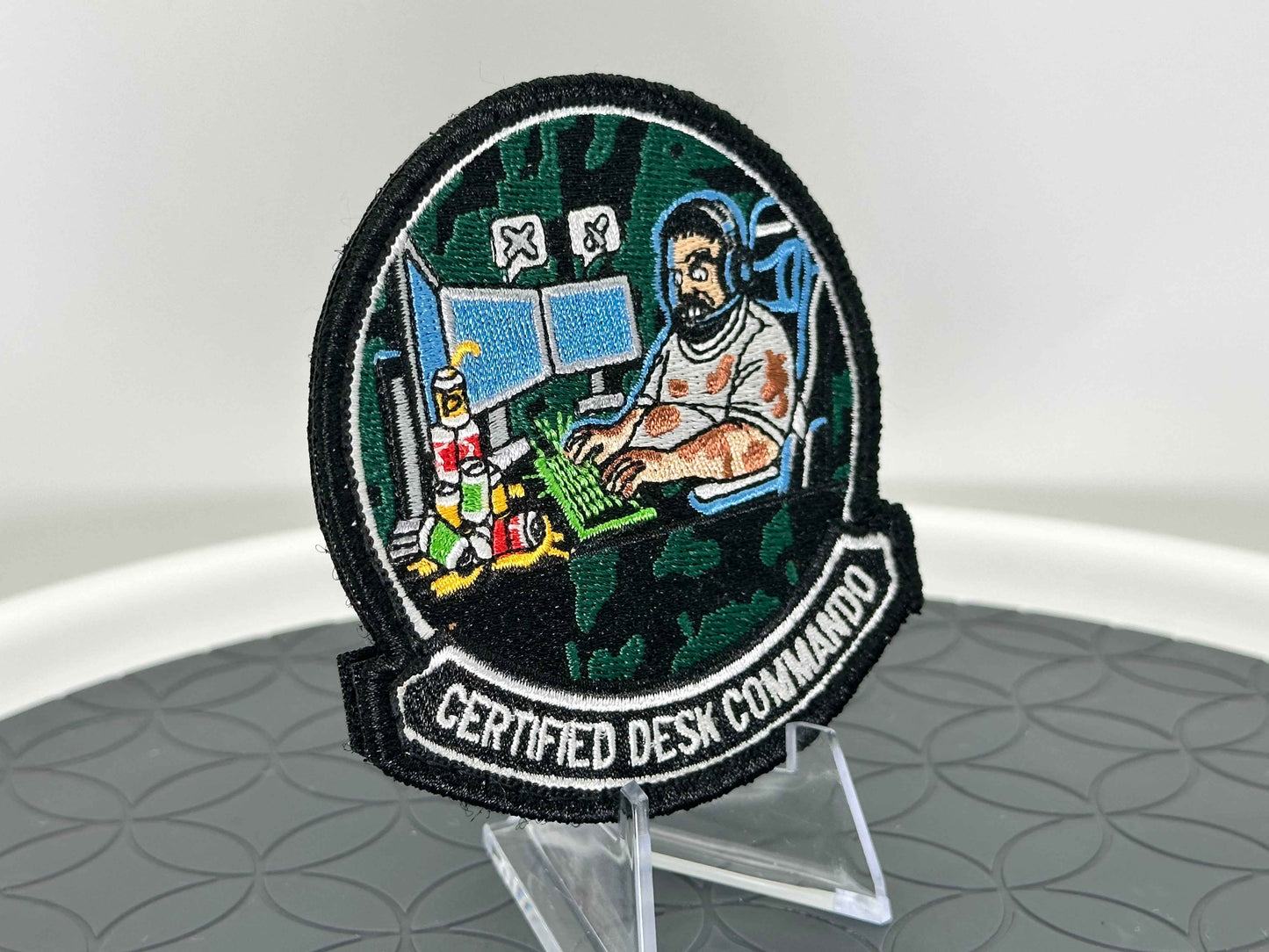 The Desk Commando Patch: Internet War Veteran (Cheeto Dust Edition)