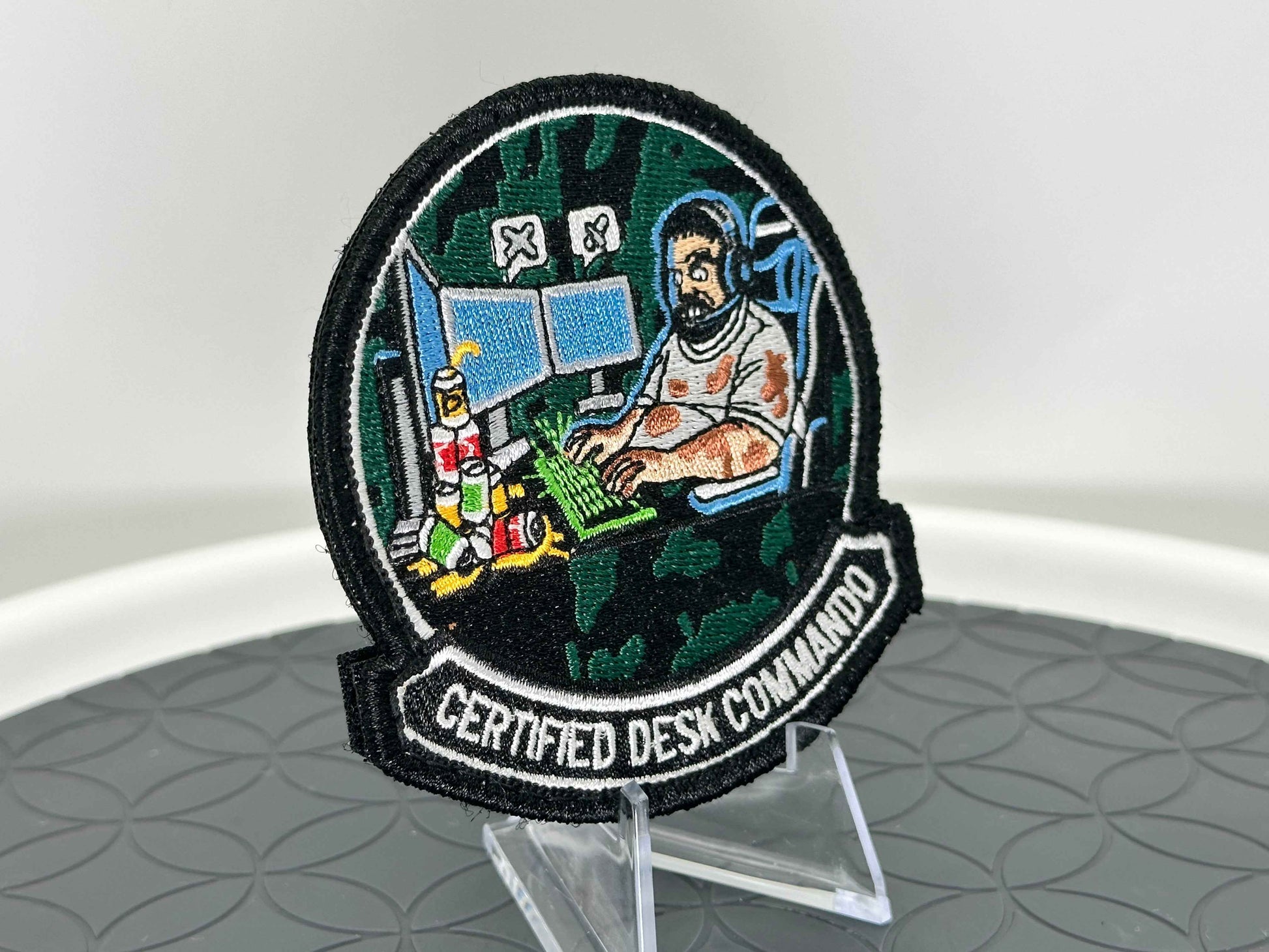 The Desk Commando Patch: Internet War Veteran (Cheeto Dust Edition)