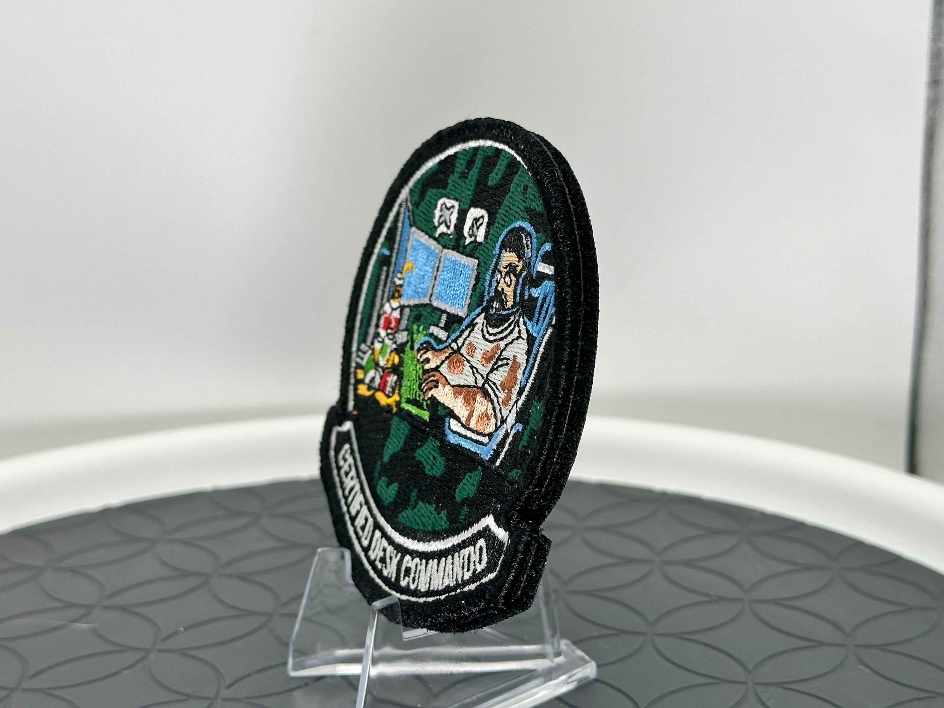 The Desk Commando Patch: Internet War Veteran (Cheeto Dust Edition)