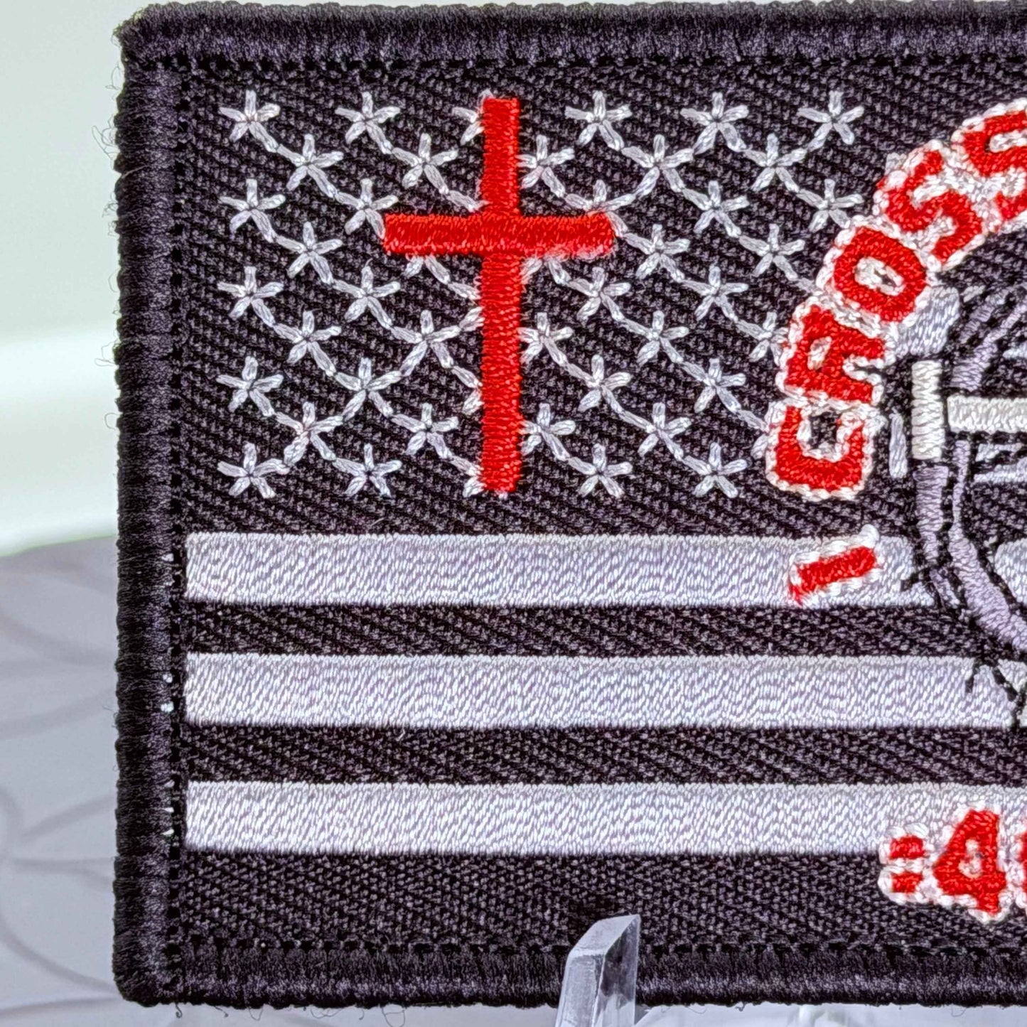 "4GIVEN" Christian American Flag Tactical Morale Patch - 3x2 Fully Embroidered Hook and Loop