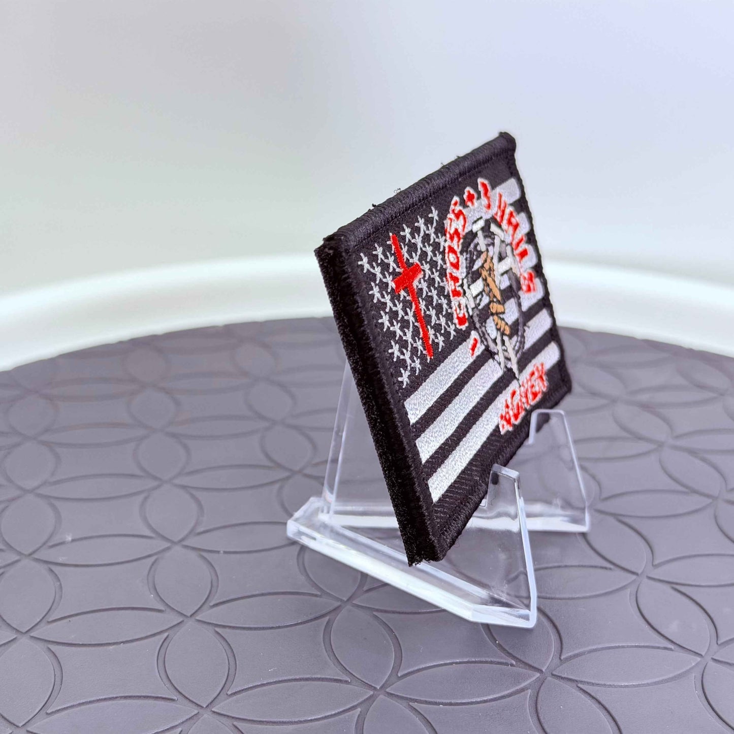 "4GIVEN" Christian American Flag Tactical Morale Patch - 3x2 Fully Embroidered Hook and Loop