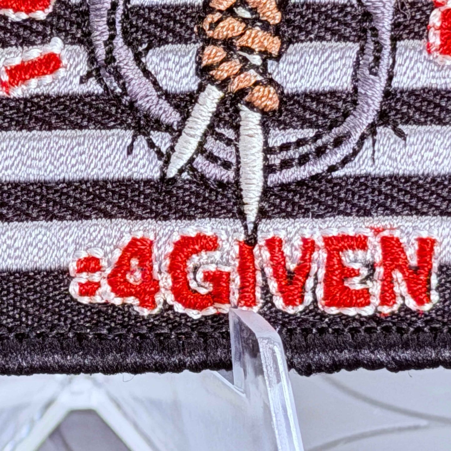"4GIVEN" Christian American Flag Tactical Morale Patch - 3x2 Fully Embroidered Hook and Loop