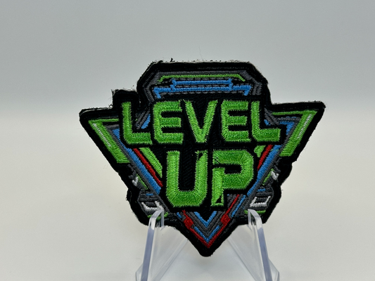 LEVEL UP GAMING PATCH - Retro Gaming, Hook & Loop