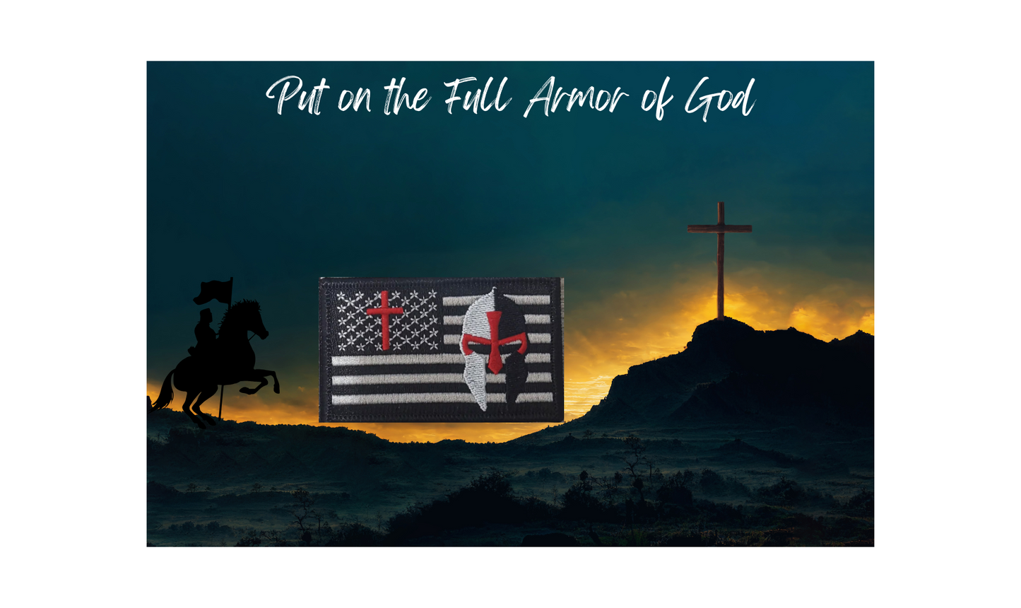 American & Cross Flag morale patch.
