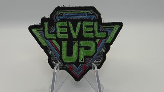 LEVEL UP GAMING PATCH - Retro Gaming, Hook & Loop