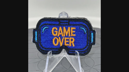 "Game Over" VR Goggles Patch | Embroidered Gamer Patch