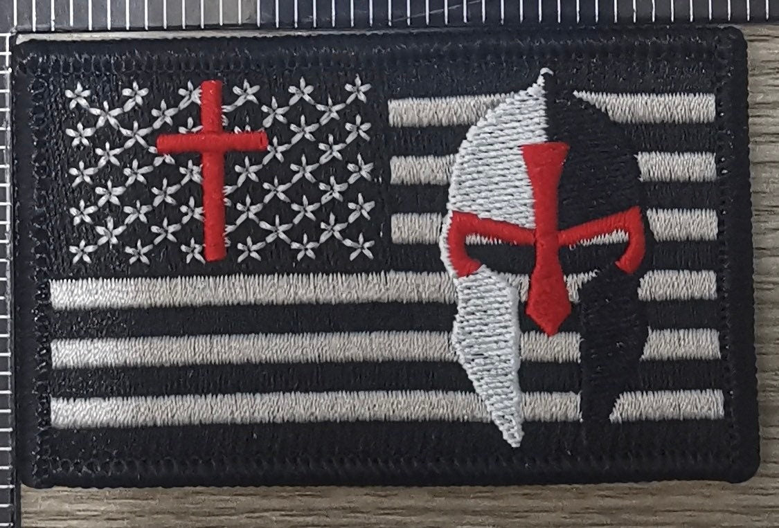 Christian Faith Patch, Christian Morale Patch, American Cross Flag, Christian Gift, Bible Verse, Jesus Patch, Cross, Christian Bikers