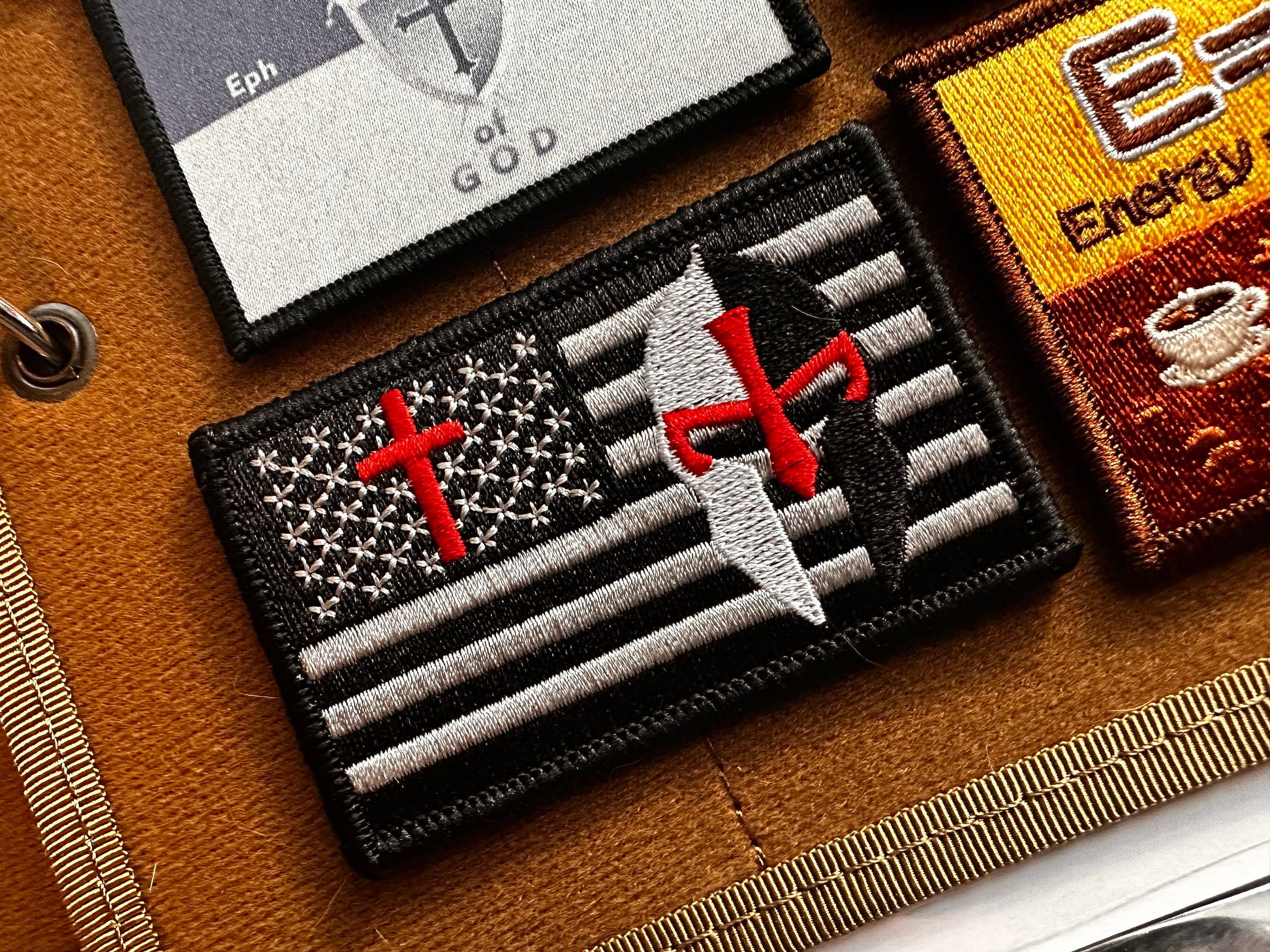 Christian Faith Patch, Christian Morale Patch, American Cross Flag, Christian Gift, Bible Verse, Jesus Patch, Cross, Christian Bikers